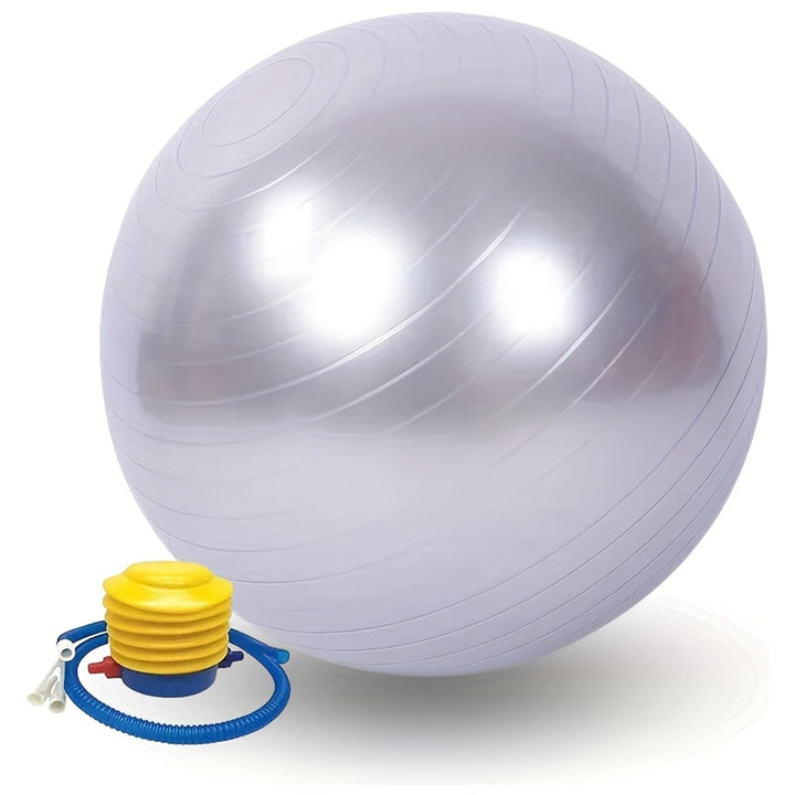 Exercise Yoga Ball For Workout Pilates Stability - Anti-Burst And Slip Resistant For Physical Therapy, Birthing, Stretching & Core Workout, Office Ball Chair, Flexible Seating, Home Gym