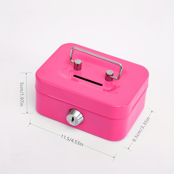 1pc Metal Keylock Storage Box, Money Box, Adult Deposit Box, Coin Deposit Box, Adult Deposit Box, Deposit Box, Cash Register 4.5 * 3.8* 2.3"/11.5 * 9.9 * 5.8cm