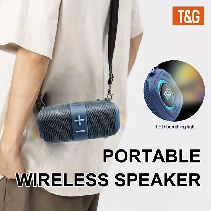 TG667 Portable Crossbody Speaker - IPX4 Waterproof, Wireless Wireless Connectivity, USB/TF/FM Radio Support, 10m Range, Cute Vertical Design, Audio, Music Player, Connect to Mobile Phone/Tablet/TV