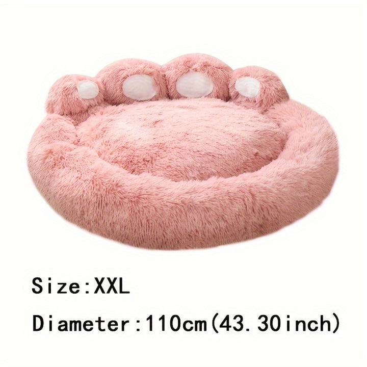 [Long Warm Soft Plush Cat Bed] Soft Long Plush Cat kennel dog kennel winter warm pet bed Cat Bed Cat Mat Animals Sleeping Sofa Christmas Gift