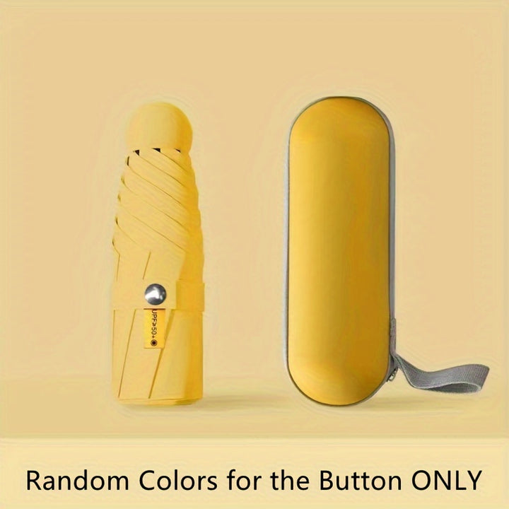 [6-Rib Compact Mini Umbrella Stylish] Mei Qi Lin Compact 6-Rib Mini Umbrella - High-Quality, Foldable Sun Protection with Stylish Design