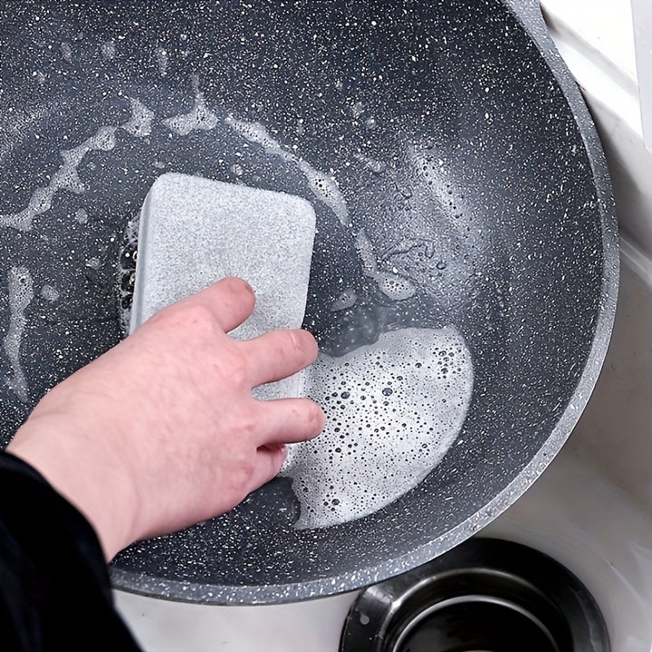 6/12-Piece Heavy-Duty Double-Sided Cleaning Sponge Kit - Effective for Tough Household Scrubbing, Gentle on Dishes, and Perfect for Commercial Cleaning Services - Reusable, Absorbent, and Easy to Clean!