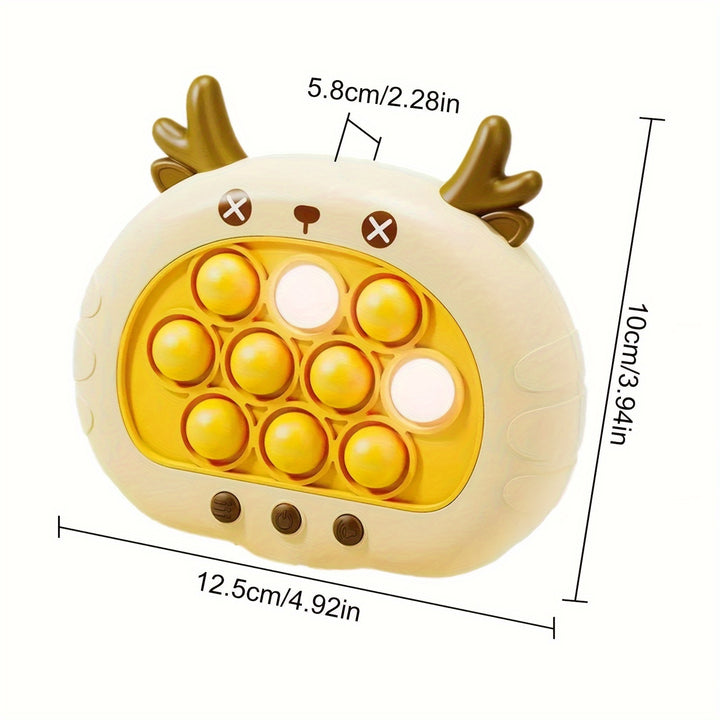 1pc Console de Jeu Fun Lumineuse à Pousser - Jouet de Jeu Musical Interactif Avec Lumières LED Colorées et Effets Sonores Excitants - Construction en Plastique Durable