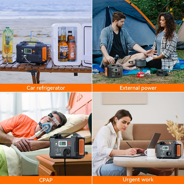 Portable Power Station 200W Power Bank 151Wh Camping Power Generator, 40800mAh Solar Emergency Power Generator Power Bank With Socket For Outdoor Garden Station Power Generator Solar Generator