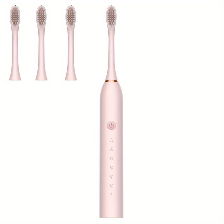 1/2 Set Super Whitening Series Soundwave technology Electric Toothbrush Adult Electric Toothbrush Set - 4 Brush Heads and USB Rechargeable Soundwave technology Toothbrush, Soft Toothbrush for Sensitive Gums and Teeth - 6 Inte