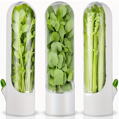 1/2pcs Fresh Herb Preservation Pod Vegetables Coriander Container Suitable
