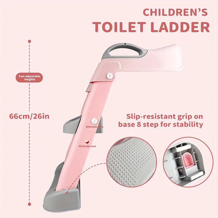 Children'S Toilet Ladder, Portable Toddler Toilet Seat, Seat With Step Stool Ladder & Soft Cushioned Seat, Collapsible Toilet Auxiliary Toilet Ladder