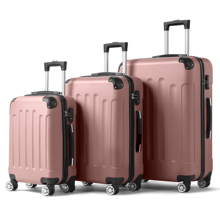 [Durable Hard Shell] 3pcs Luggage | 20/24/28-Inch | Durable Hard Shell | 360 Spinner Wheels, TSA Lock, Multifunctional | Travel Suitcase | Lightweight