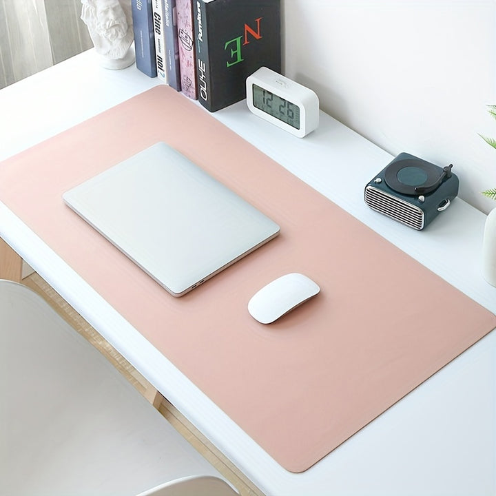 PU Leather Mouse Pad, Office Desk Mat, Pure Color Simple Computer Pad, Keyboard Pad, Table Mat, Non-slip Waterproof Stain-resistant Large/Medium/Small Non-slip Study Desk Mat