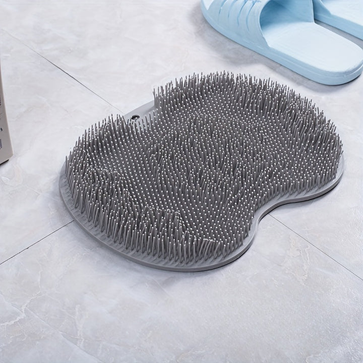 Back Wash Brush With Suckers Bathroom Body Massage Pad Back Massage Mat Scrubber Back Bath Brush Anti-Slip Clean Dead Skin