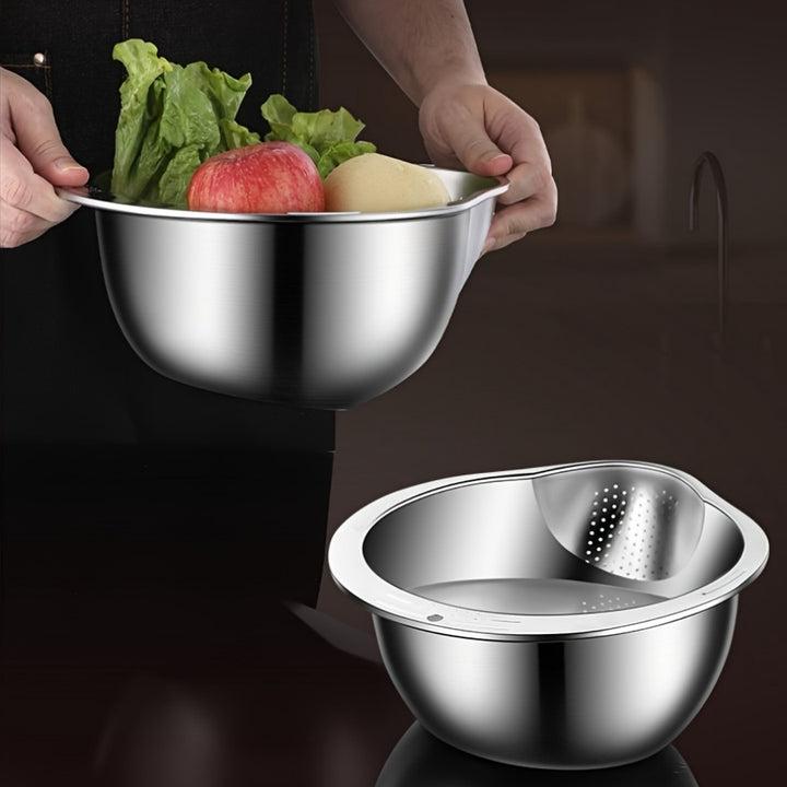 Commercial-Grade Stainless Steel Colander - Extra Large 5.5QT Heavy Duty Food Strainer Basket, Rust-Proof & Dishwasher Safe, BPA-Free & Food Safe for Pasta