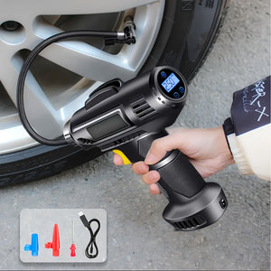 Wireless Rechargeable Air Compressor, Portable & Automatic Tire Inflator for Your Car, Tire Inflator, Air Pump for Car Tires, Tire Inflator Portable Air Compressor, Air Compressor, Tire Pressure Gauge, Air Compressor Portable