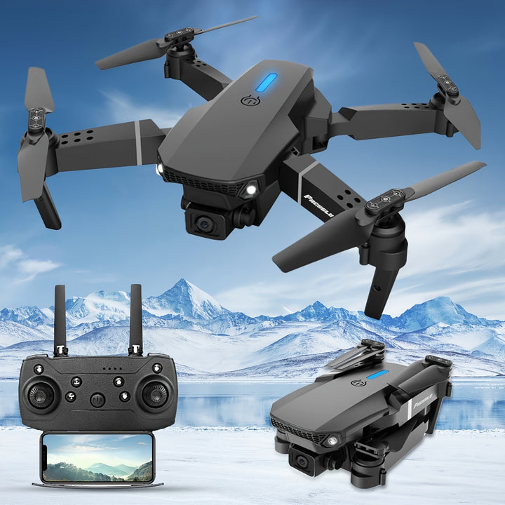 [Halloween] E88 Dual Camera Drone - Suitable for Beginners, Four-Axis Aircraft, Indoor and Outdoor Drones, Youngsters's Toy Drones, Perfect Gifts for Christmas, Halloween and Thanksgiving, Affordable Portable Aerial Photograp