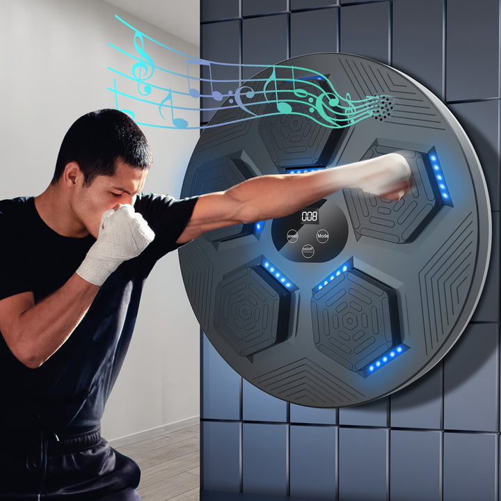 [Smart Boxing] Musical boxing machine with gloves | high quality electronic boxing training target | easy to install | gift | agility training equipment