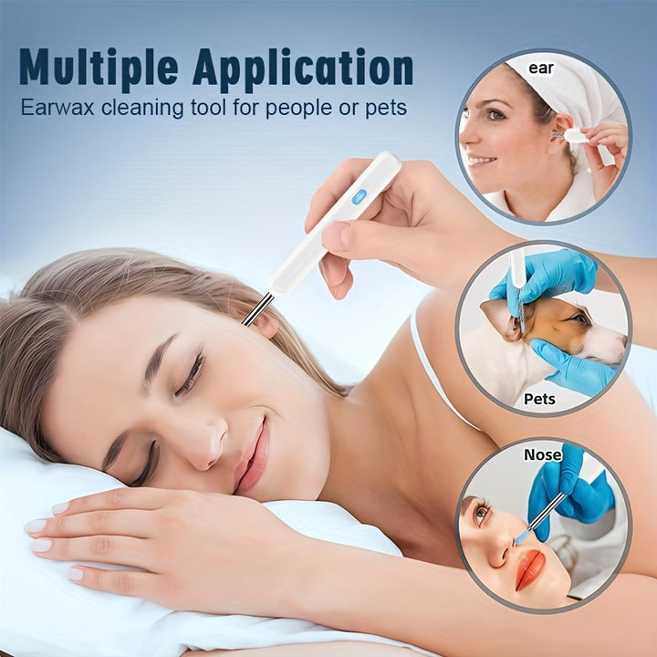 [Wi-Fi Ear Cleaner] INSKAM Wi-Fi Enabled 1080P Ear Wax Removal Tool with Camera, Ear Cleaning Kit, Rechargeable Lithium Battery, 6 Spoons, Ear Tweezers for Ear Care