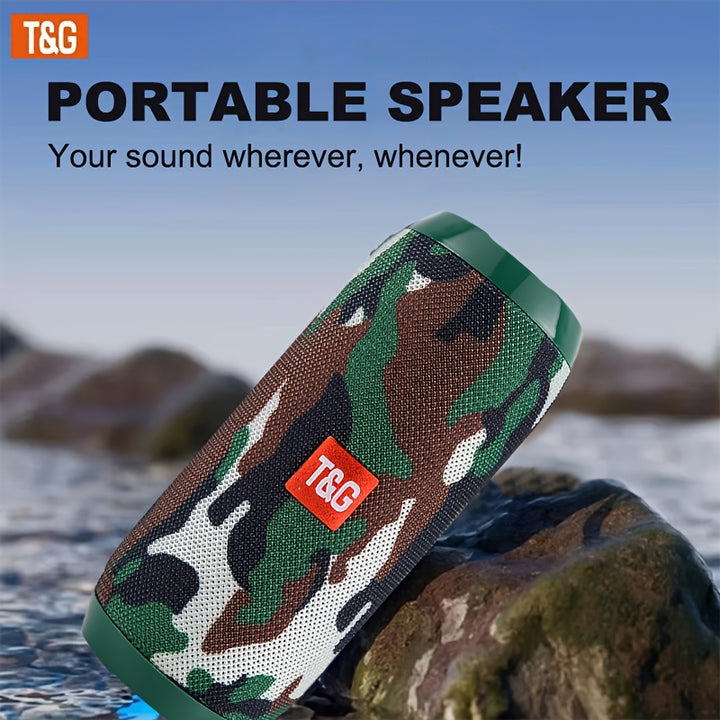 [Portable Wireless TG117 Speaker] TG117 Portable Wireless Speaker, TWS Stereo, Built - In Mic For Calls - FM Radio, TF Card, USB Playback - Ideal For Use