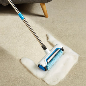 [1pc Deep Cleaning Rug Scrubber] 1pc Manual Stand-Up Rug Scrubber, Plastic Carpet Cleaner, No Battery Required, Deep Cleaning Rejuvenator for Home and Office Use