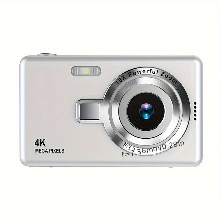 A Portable Student Camera With Auto-focus, FHD 1080P Resolution, 12 Million Pixels, 16x Digital Zoom, And A 2.4-inch TFT Screen.