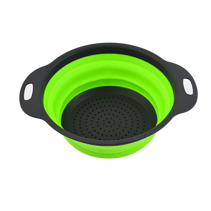 Collapsible Sink Funnel Filter, Retractable Handle - Easy to Clean, Space-Saving for Vegetables and Fruits