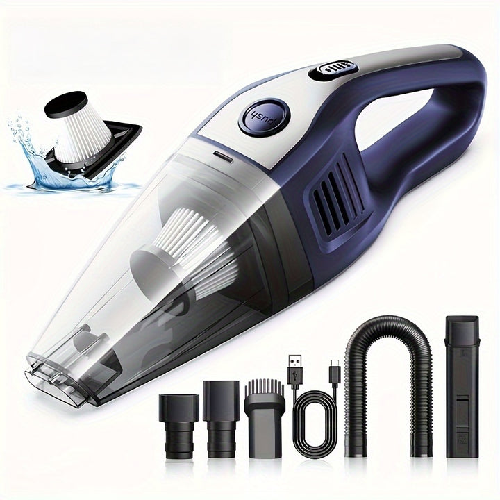 Powerful Portable Vacuum Cleaner - Wireless Handheld Mini Cleaning Vacuum - USB Charging, Variety of Accessories, Suitable for Car, Home, Office