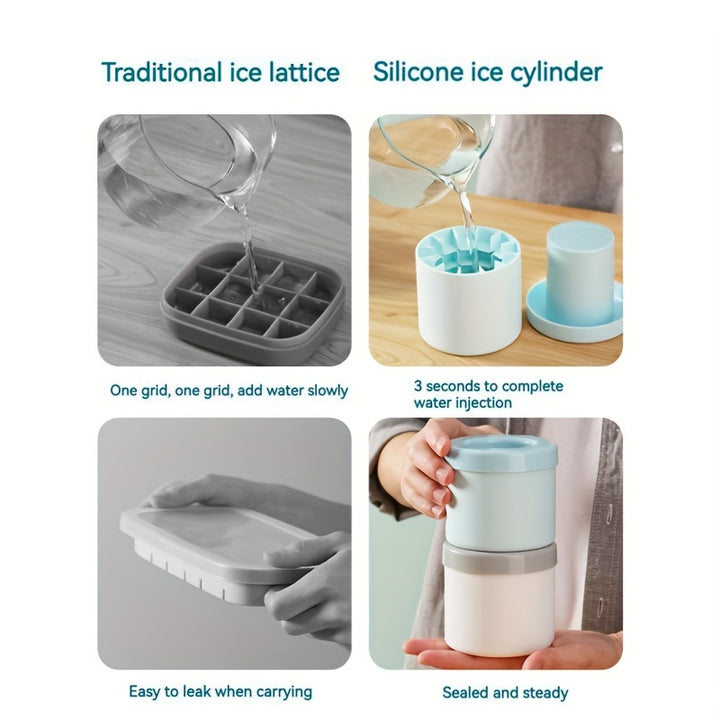 1pc, Make Perfectly-Shaped Ice Cubes With This Easy-Release Silicone Ice Cube Mold - Holds Up To 60 Cubes! Kitchen Accessories