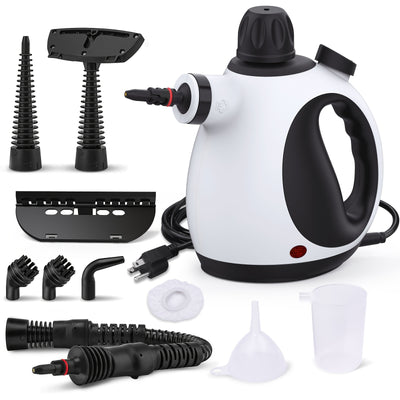 Handheld Steam Cleaner, Steam Cleaner For Home With 10 Accessory Kit, Multipurpose Portable Upholstery Steamer Cleaning With Safety Lock To Remove Grime, Grease, And More