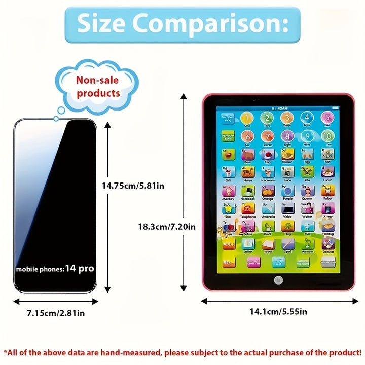 Youngsters' Educational Tablet Toy - Fun Learning Pad Toy for Boys & Girls, Battery-Powered, Multicolor