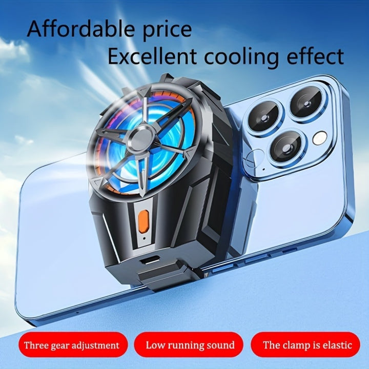 USB Powered Mobile Phone Cooling Fan, Portable Gaming Radiator Accessory with Strong Cooling Power for Live Streaming and Gaming, PP Material, No Battery or Electronic Components Included