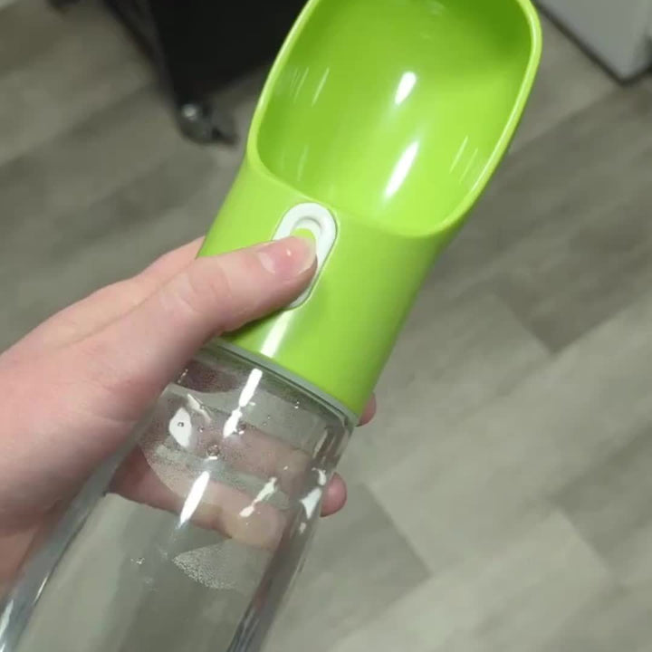 Portable Dog Water Bottle - Leakproof Pet Drinking Bottle with Bowl for Travel and Outdoor Activities