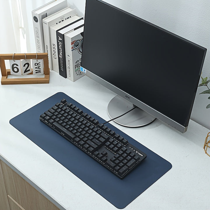 PU Leather Mouse Pad, Office Desk Mat, Pure Color Simple Computer Pad, Keyboard Pad, Table Mat, Non-slip Waterproof Stain-resistant Large/Medium/Small Non-slip Study Desk Mat