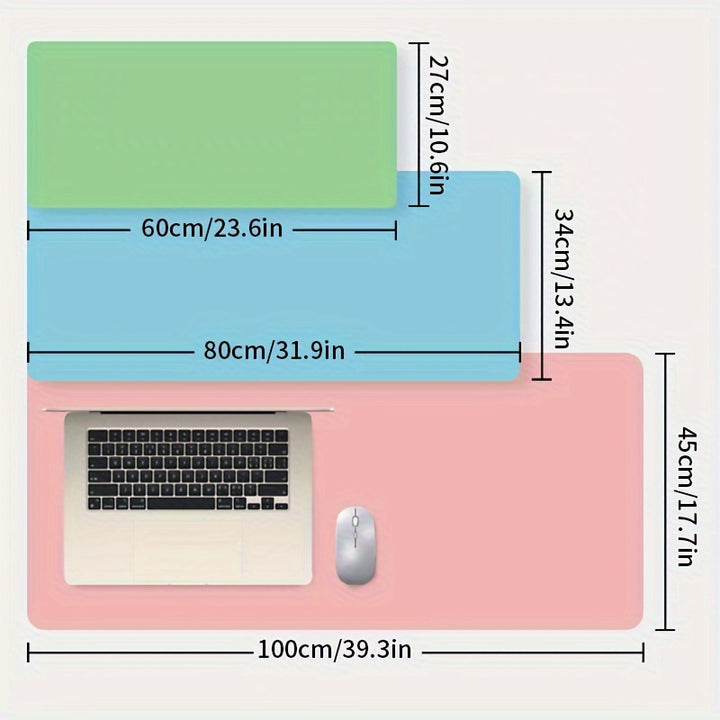 PU Leather Mouse Pad, Office Desk Mat, Pure Color Simple Computer Pad, Keyboard Pad, Table Mat, Non-slip Waterproof Stain-resistant Large/Medium/Small Non-slip Study Desk Mat