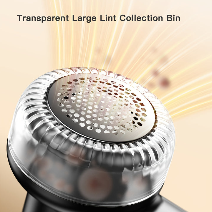 Cozy Clean, ColdSky Rechargeable Fabric Shaver with Digital Display, 6-Leaf Blades & Safety Lock, 3-Speed Adjustable Lint Remover for Clothes, Furniture & Blankets, USB Charging, Ergonomic Grip, Lint Remover Fabric Shaver