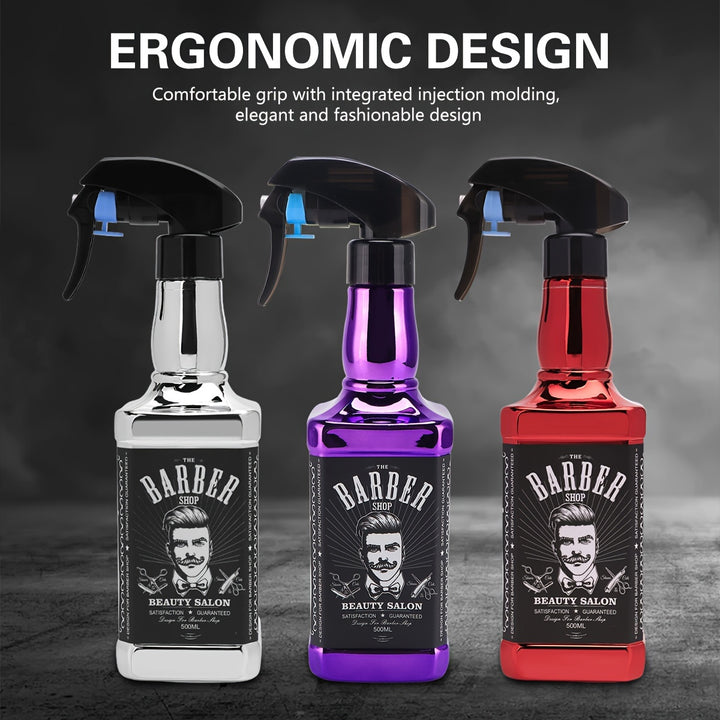 Electroplating Vintage Wine Bottle Spray Can, Barber Shop, Oil Head Spray Bottle, Hair Salon Barber, Home Large Capacity Watering Can