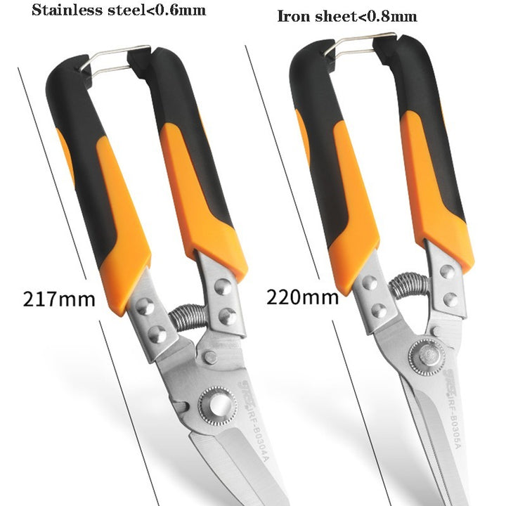 Heavy-Duty Industrial Shears - Professional Scissors & Shears for Cutting Metal Sheets, PVC Pipes, and Tin with Stainless Steel Blades and Ergonomic Handles for Comfortable Grip