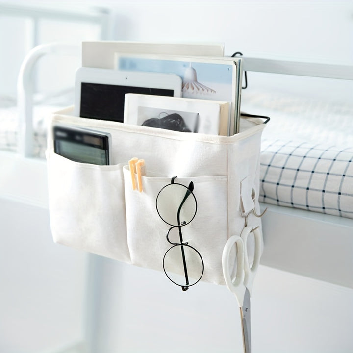 1pc Bedside Hanging Storage Basket - Space-Saving Snack Organizer, Desk Storage Rack, and Dormitory Essentials Holder - Perfect for Students, Dorm Rooms, and Small Spaces