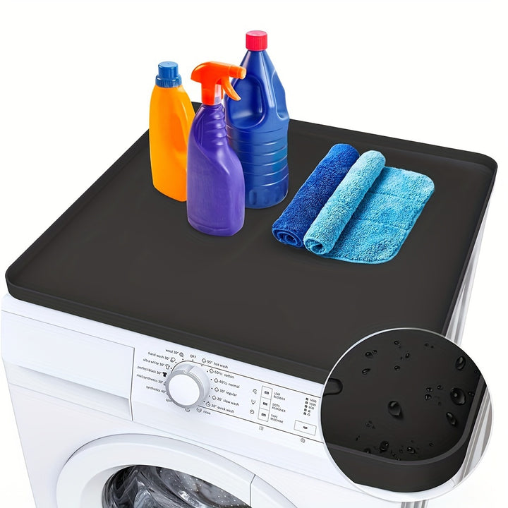 Washing Machine Storage Mat, Non-Slip Waterproof Washer Dryer Top Cover, Laundry Detergent and Fabric Softener Organizer, Washing Machine Accessory - 1 Pc