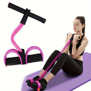 [6-Tubo Corda Elastico] Corda Elastico Yoga a 6 Tubo - Attrezzatura Fitness per Stretching, Snellimento e Allenamento dei Muscoli di Pancia, Vita, Braccio e Gamba, Perfetto Regalo di Natale