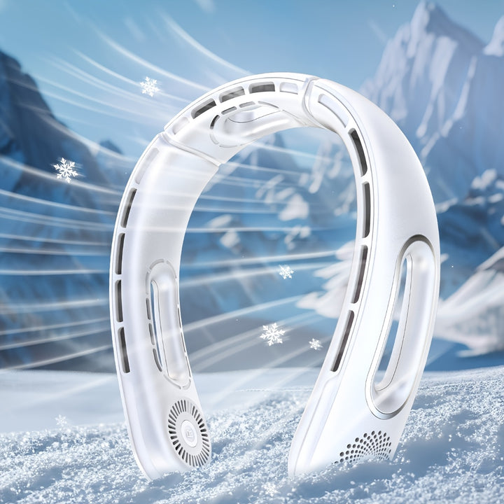 [5200mAh Portable Neck Fan] Rechargeable Portable Neck Fan - 5200mAh USB-Powered Hands Free Bladeless Cooling Fan With 3 Speed | Compact & Lightweight For Outdoor, Travel, Picnic, BBQ, Fishing, Jobsite | Battery Powered (4-16