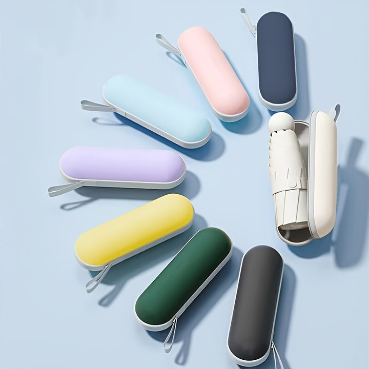 [6-Rib Compact Mini Umbrella Stylish] Mei Qi Lin Compact 6-Rib Mini Umbrella - High-Quality, Foldable Sun Protection with Stylish Design