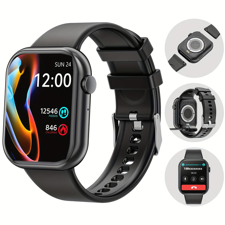 Smart Watch (Rispondi/Fai Chiamate), Ultimo Smart Watch da 1,85 Pollici del 2025, Oltre 100 Modalità Sportive, Orologio Sportivo, Pedometro/Calorie, Modalità Sportive Multiple, Smart Watch per Donne e Uomini per Telefoni Android e iPhone.