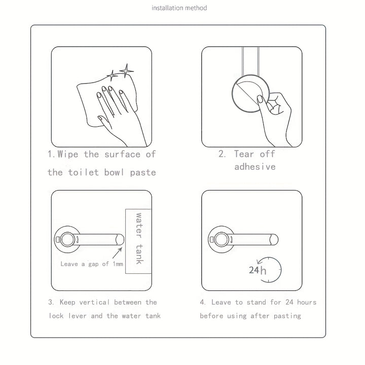 AirXing & Pet Safety Toilet Lock - White Plastic Childproof Latch with Easy-Install Design, Prevents Unauthorized Use for Youngsters & Pets, Secure Bathroom Access, Pet Safety Device, Modern Toilet Accessory, Durable Plastic