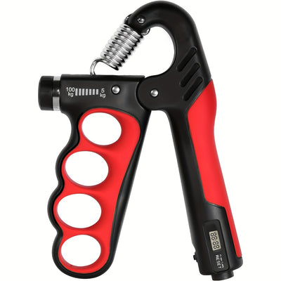 1 Pc Adjustable Forearm Grip Strength Trainer - Grip Strengtheners with Digital Counter for Five Fingers, 11-220 lbs Resistance