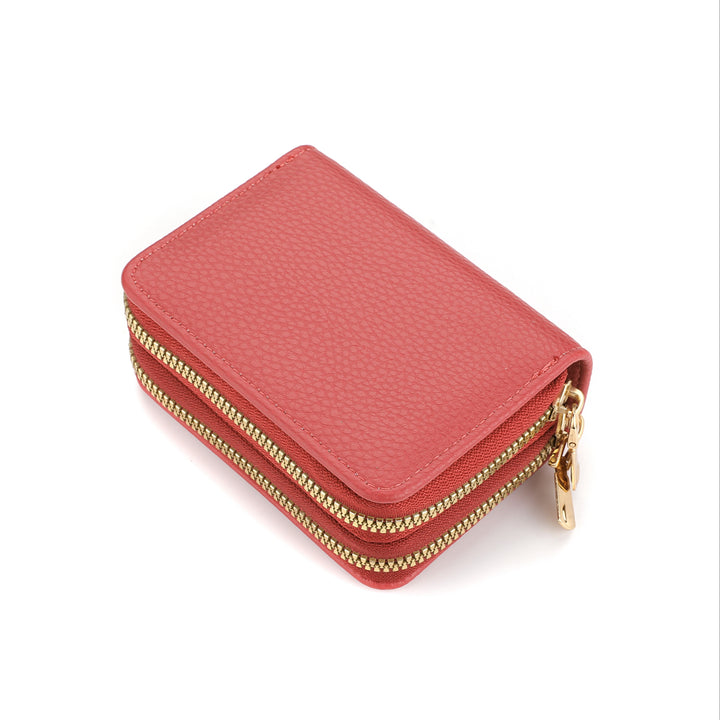 Stylish Womens Double Zipper Wallet - Compact Short Card Holder with Large Capacity, Practical Coin Purse for Everyday Use