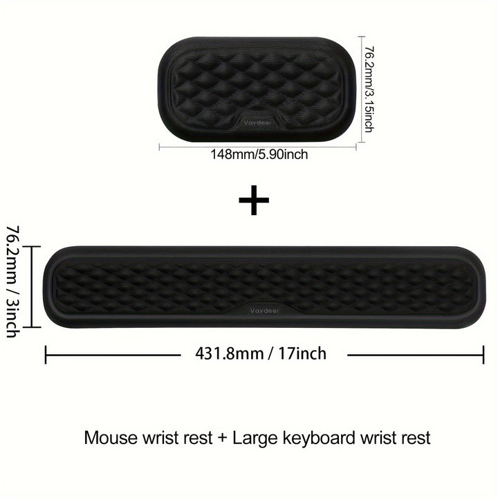 Soft Memory Foam Desk Ergonomic Keyboard and Mouse Wrist Rests: Comfortable Typing and Mousing Cushion Pads