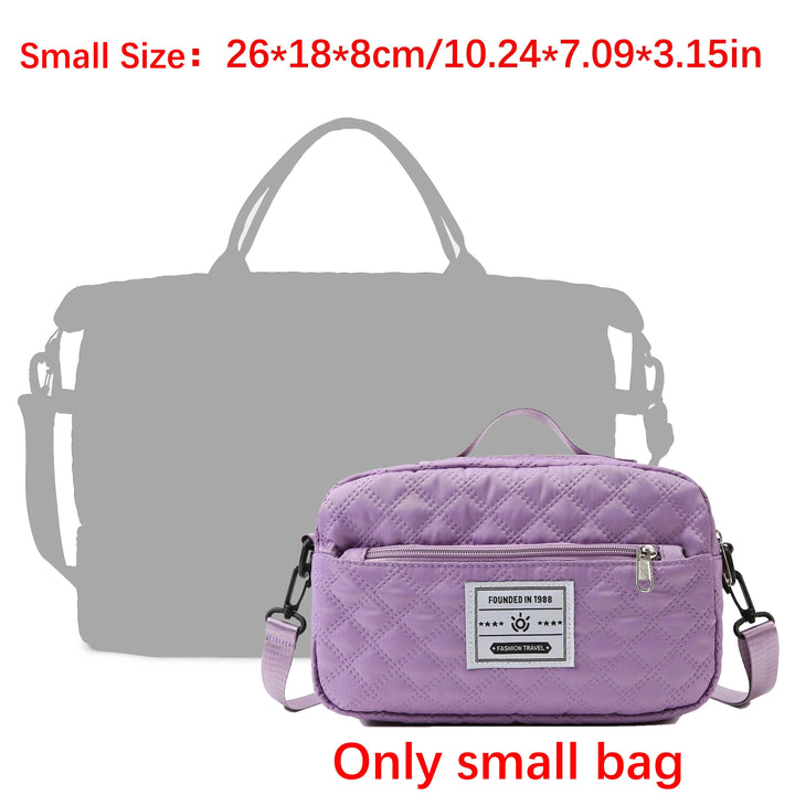 Large Capacity Water-Resistant Travel Duffle Bag - Fashionable Polyester Gym Yoga Tote with Adjustable Strap, Zipper Closure, Polyester Lining - Hand Washable