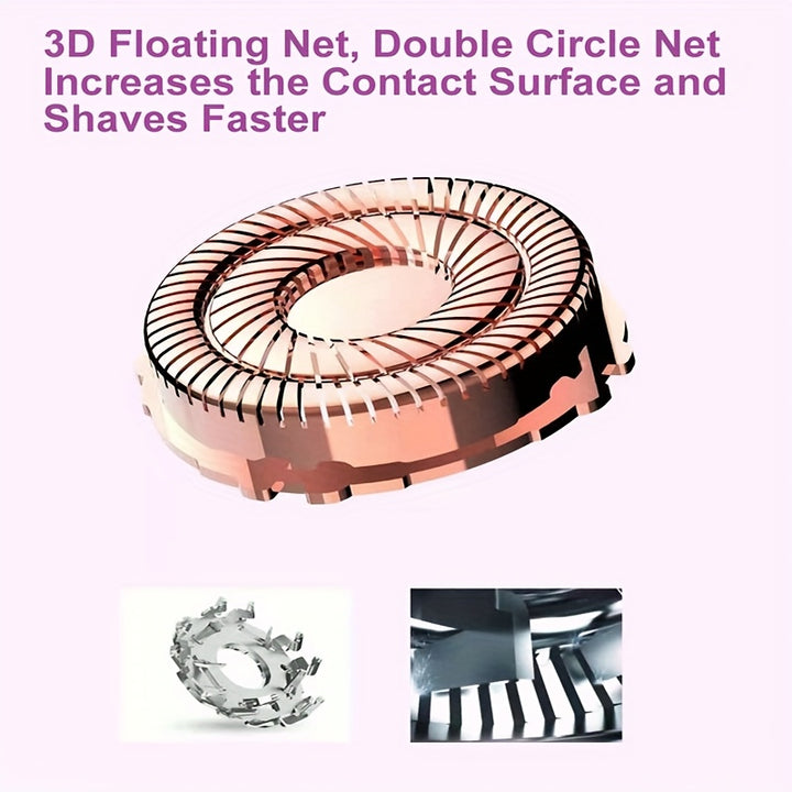 Conduroma Women's Painless Facial Hair Remover - Cordless, AA Battery-Powered (Not Included), with Elegant Metallic Finish - for Face, Upper Lip, Chin, Bikini Line - Travel-Friendly Grooming Tool, Sleek Design, Smooth Finish