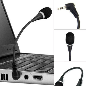 Microphone d'ordinateur portable pour enregistrement, microphone mains libres 3,5 mm pour PC, microphone à condensateur compatible avec PC, ordinateur portable