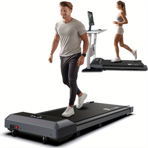 FYSIQ 2-in-1 Treadmill Desk - Compact Walking Pad with Dual Remote Control Modes, Wireless & Wired, Free App Included - Perfect for Home Gym & Office Fitness