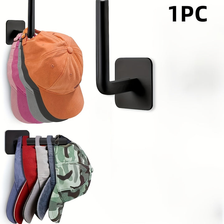 1pc/2pcs/3pcs/4pcs Punch-free Hat Storage Hook, Hanging Plastic Hook for Keys, Hat, Towels, Self-Adhesive Hook for Sundries, Household Space Saving Storage Organizer for Entryway, Hallway, Bathroom, Bedroom, Home, Dorm