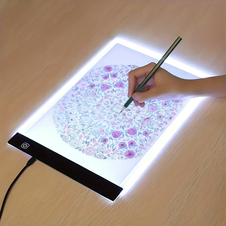 1pc Adjustable LED Drawing Board - A5/A4 Size, 3-Level Dimmable Brightness, Acrylic Material, with USB Port for Creative Painting & Detailed Artwork, Drawing Supplies for Artists